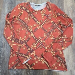 J. McLaughlin Vintage 80s Style Top Womens Size MED